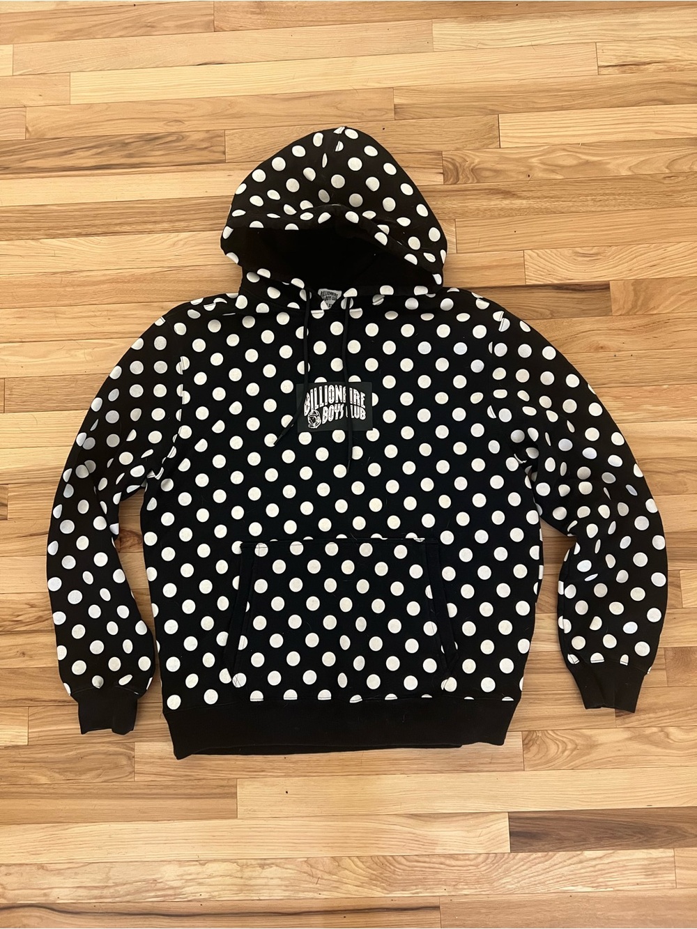 Billionaire Boys Club Black Hoodie with White Polka Dots